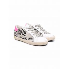 GOLDEN GOOSE Kids Sneakers Super Star Zebra Horsy