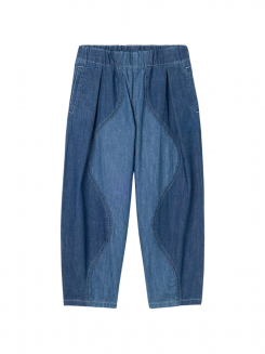 Jeans con tessuto bicolore