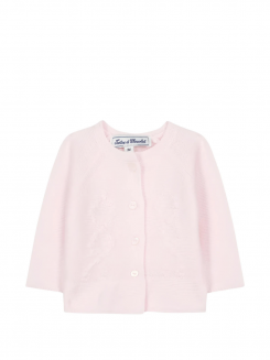Cardigan con ricamo floreale