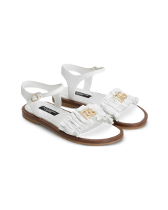 Sandali con logo in metallo