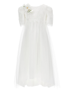 Vestito con fiore e paillettes