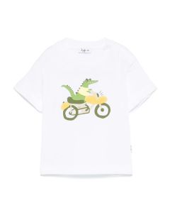 T-shirt stampa con coccodrillo
